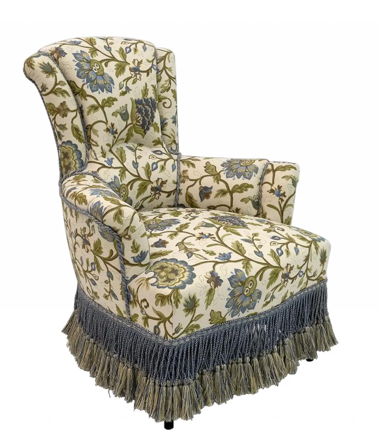 Napoleon III brocaded armchair, 19th century 1