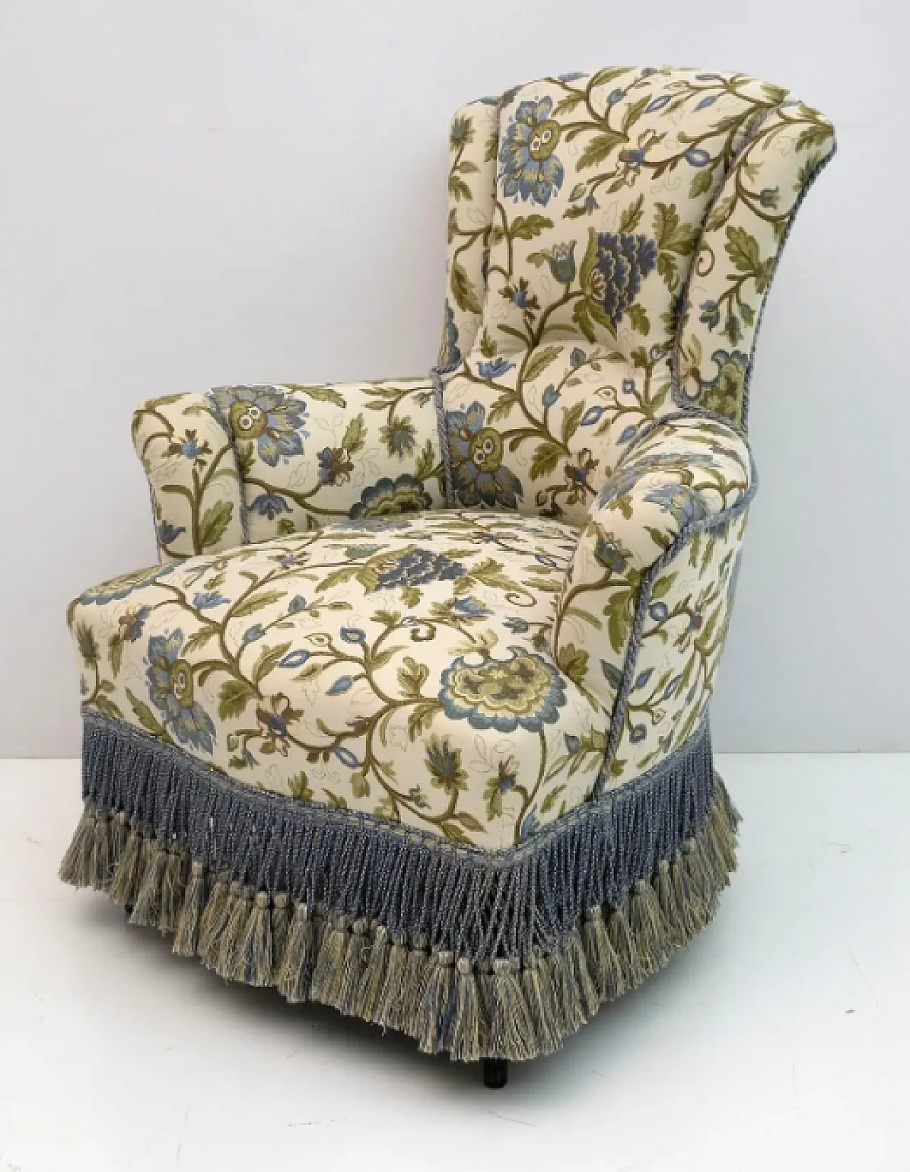 Napoleon III brocaded armchair, 19th century 3