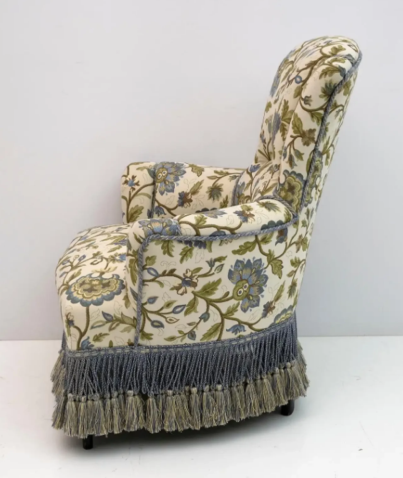 Napoleon III brocaded armchair, 19th century 4