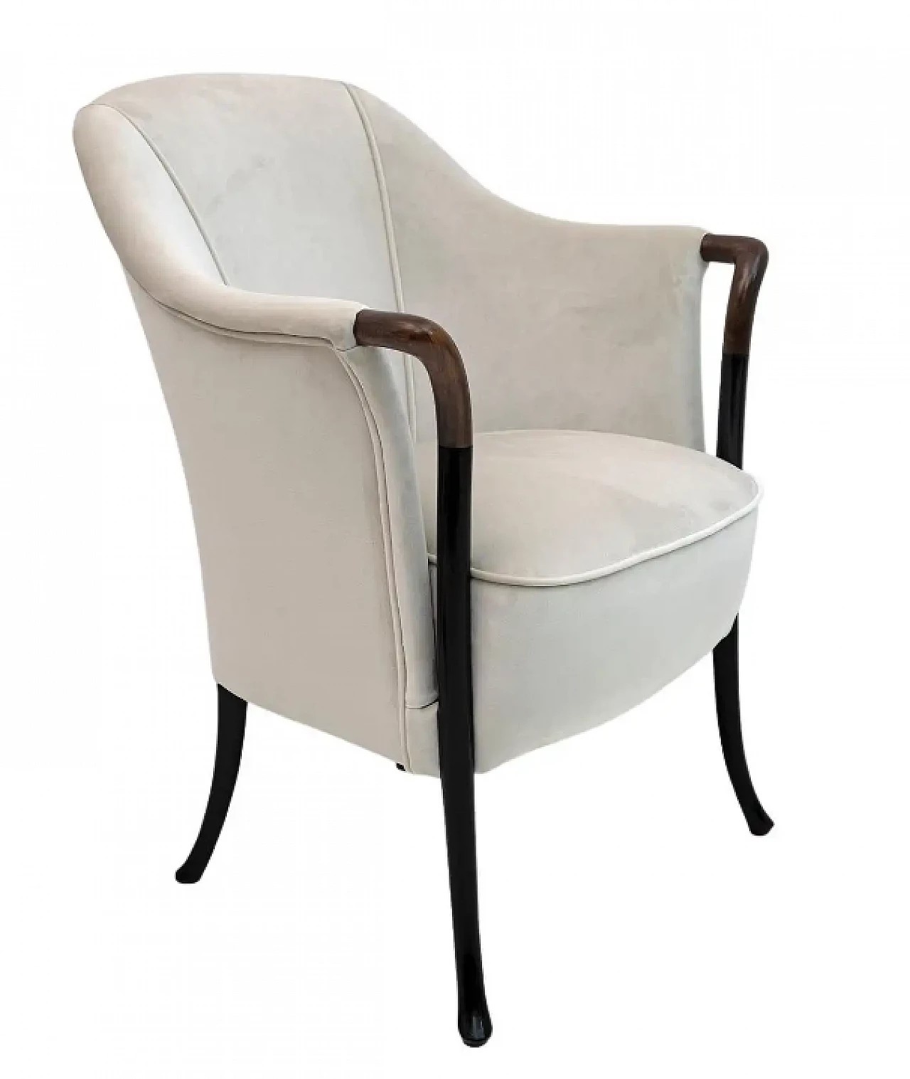 Poltrona in velluto Progetti di Giorgetti, anni '80 1