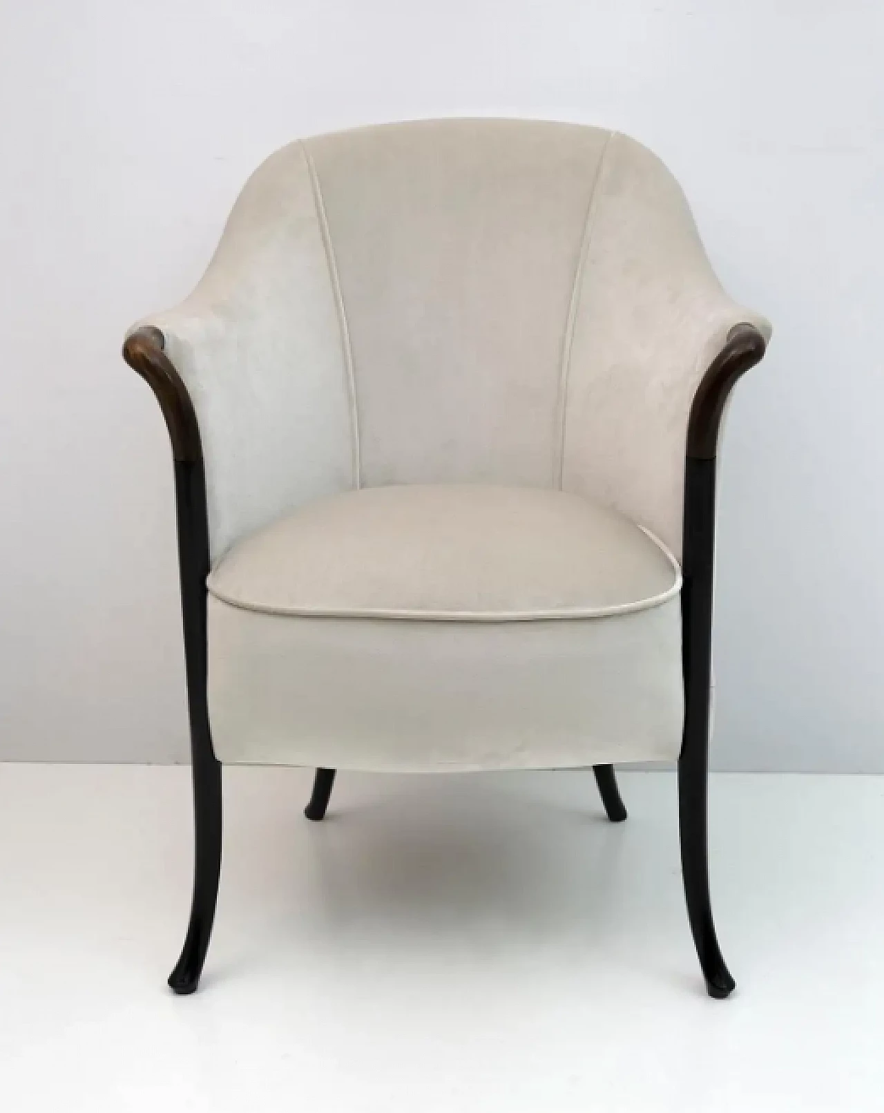 Poltrona in velluto Progetti di Giorgetti, anni '80 3