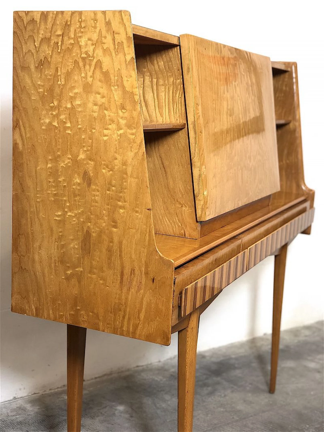 Beech and walnut cabinet, 1960s 11