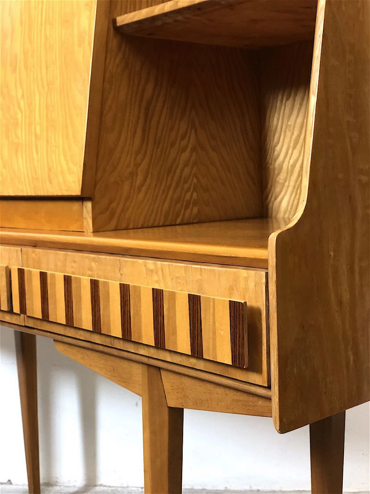 Beech and walnut cabinet, 1960s 13