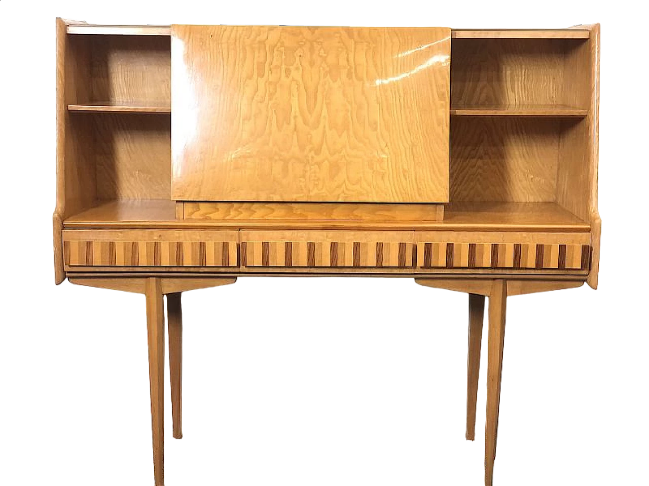 Beech and walnut cabinet, 1960s 16