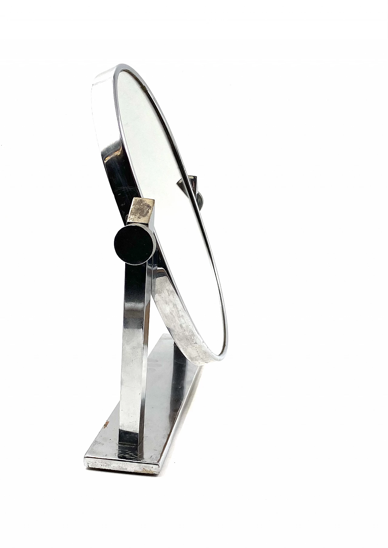 Specchio da tavolo in ottone placcato nichel, anni '60 18