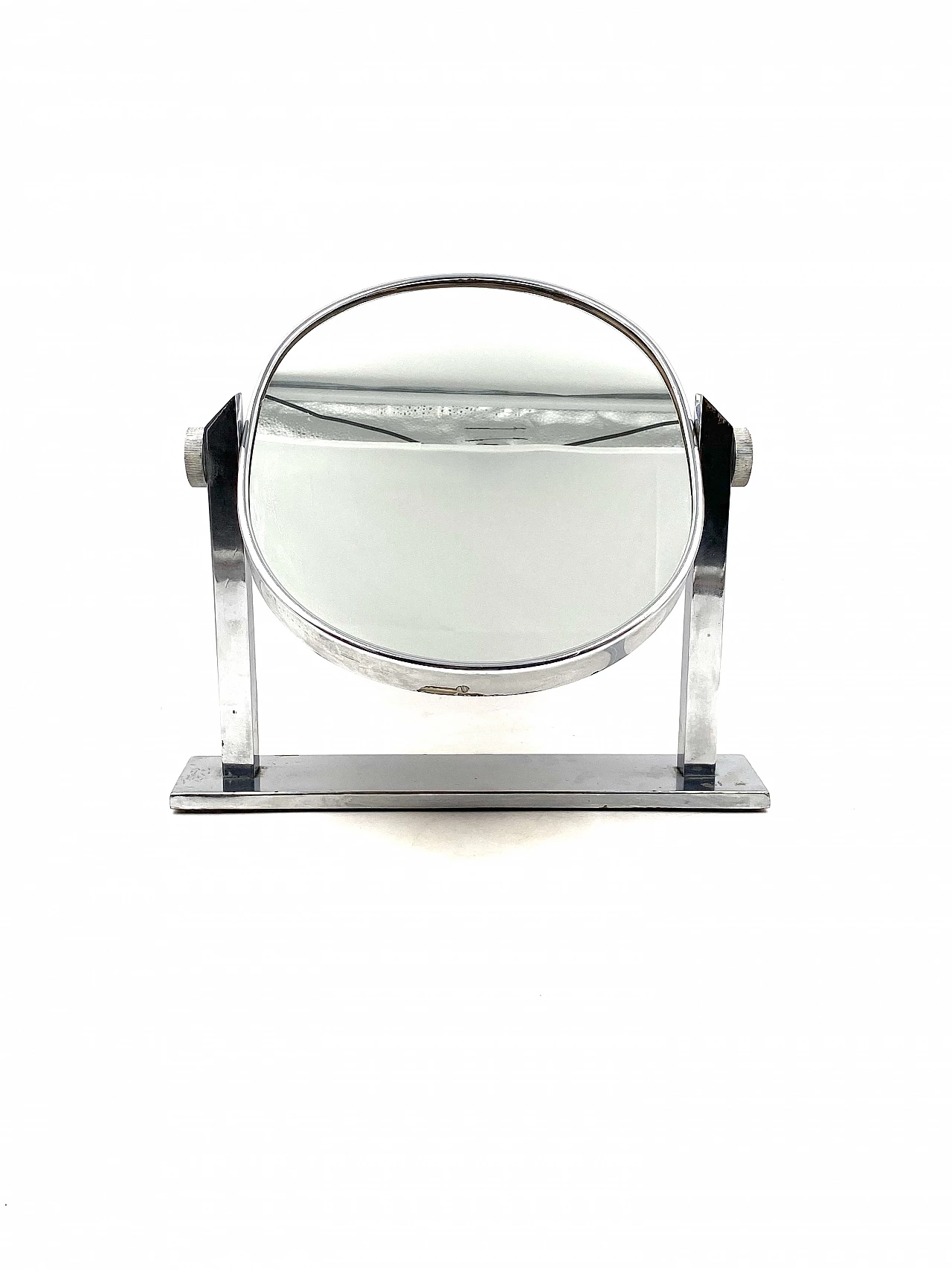 Specchio da tavolo in ottone placcato nichel, anni '60 20