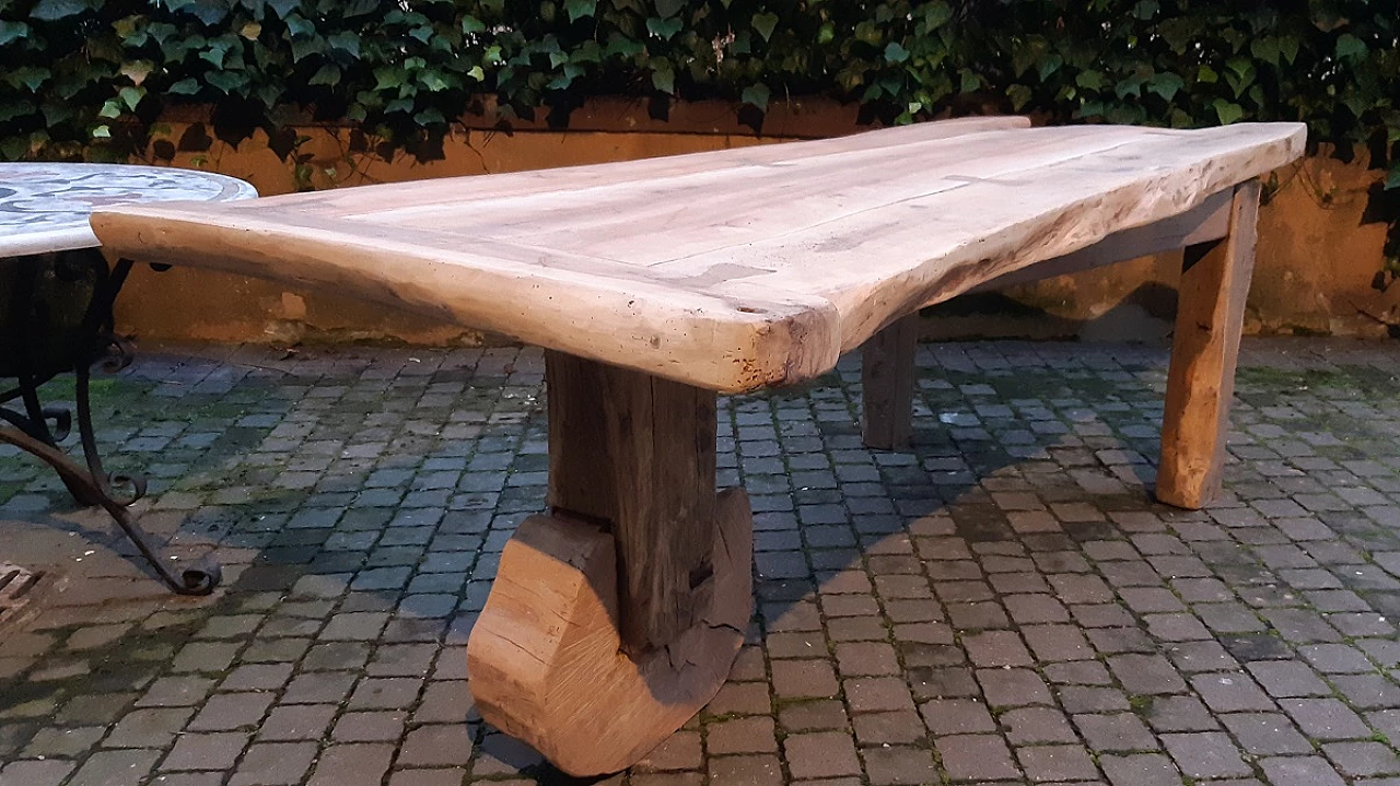 Tavolo da pranzo rustico in noce, ciliegio e rovere, '800 3