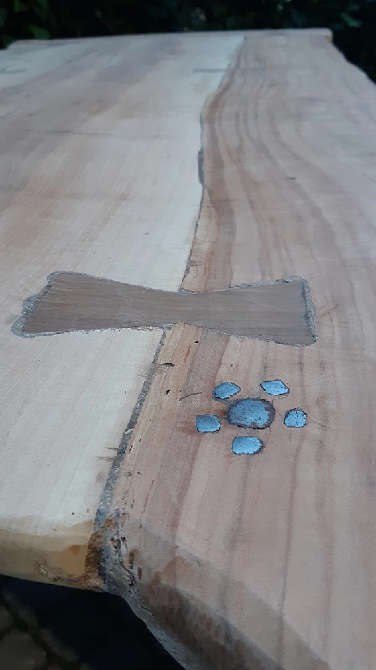 Tavolo da pranzo rustico in noce, ciliegio e rovere, '800 4