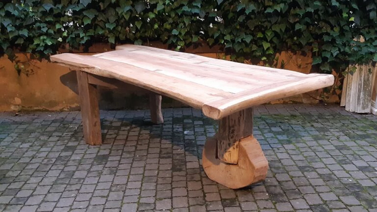 Tavolo da pranzo rustico in noce, ciliegio e rovere, '800 5