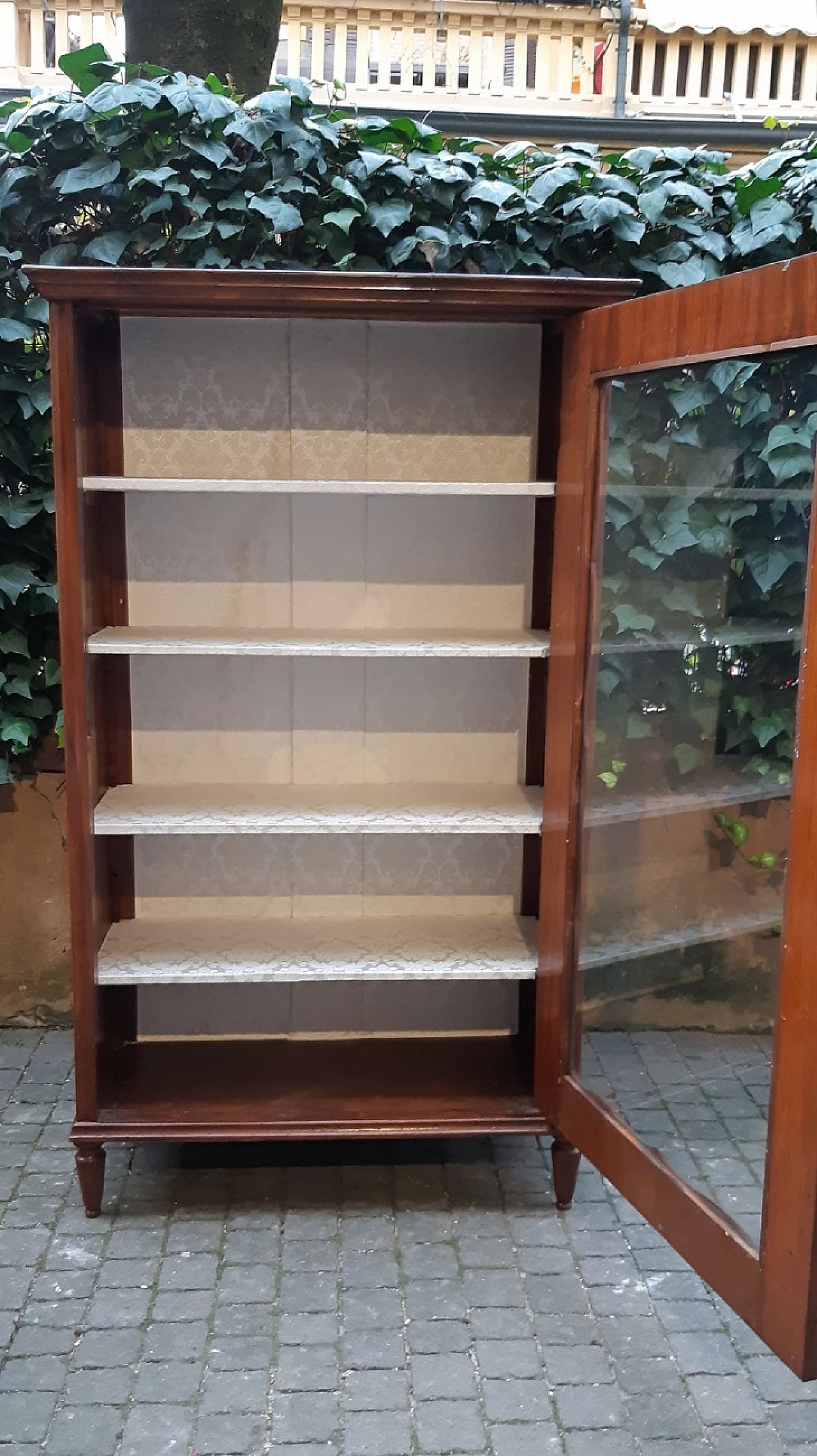 Vetrina Biedermeier in noce, primo '800 6