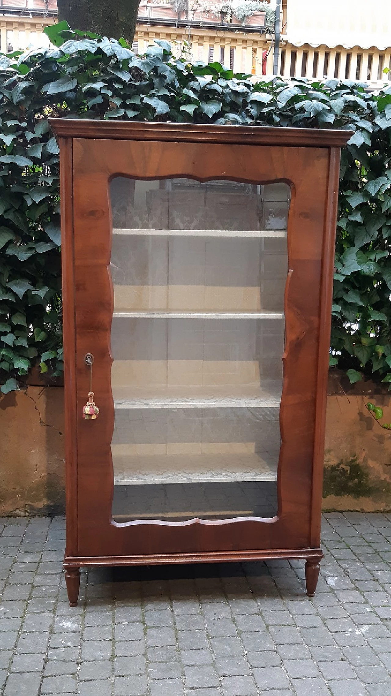 Vetrina Biedermeier in noce, primo '800 7