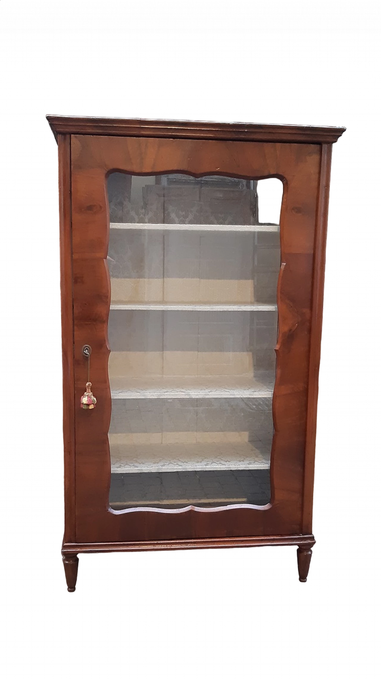 Vetrina Biedermeier in noce, primo '800 8