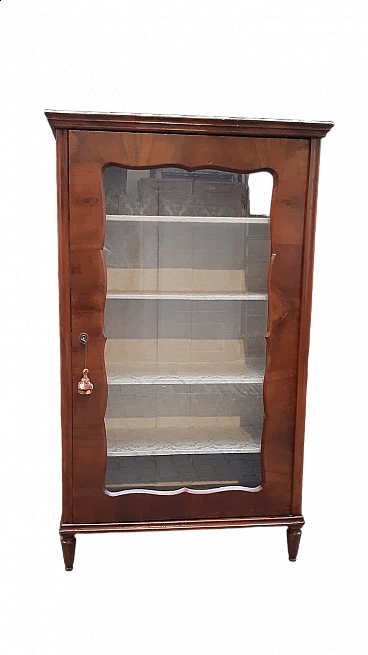 Biedermeier walnut showcase, early 19th century