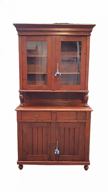 Two-body showcase in larch wood, 19th century