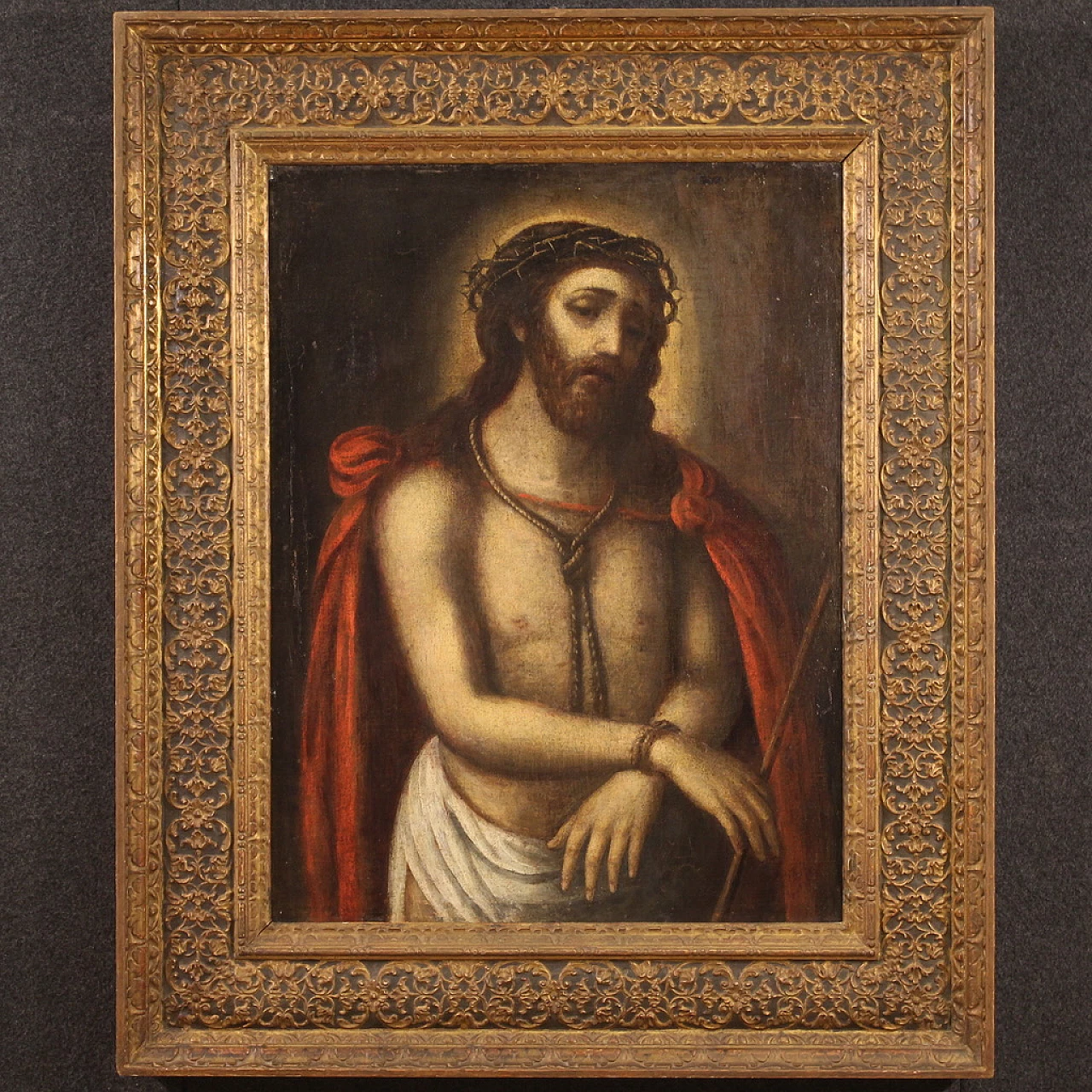 Ecce Homo painting, oil on canvas, 17th century 1