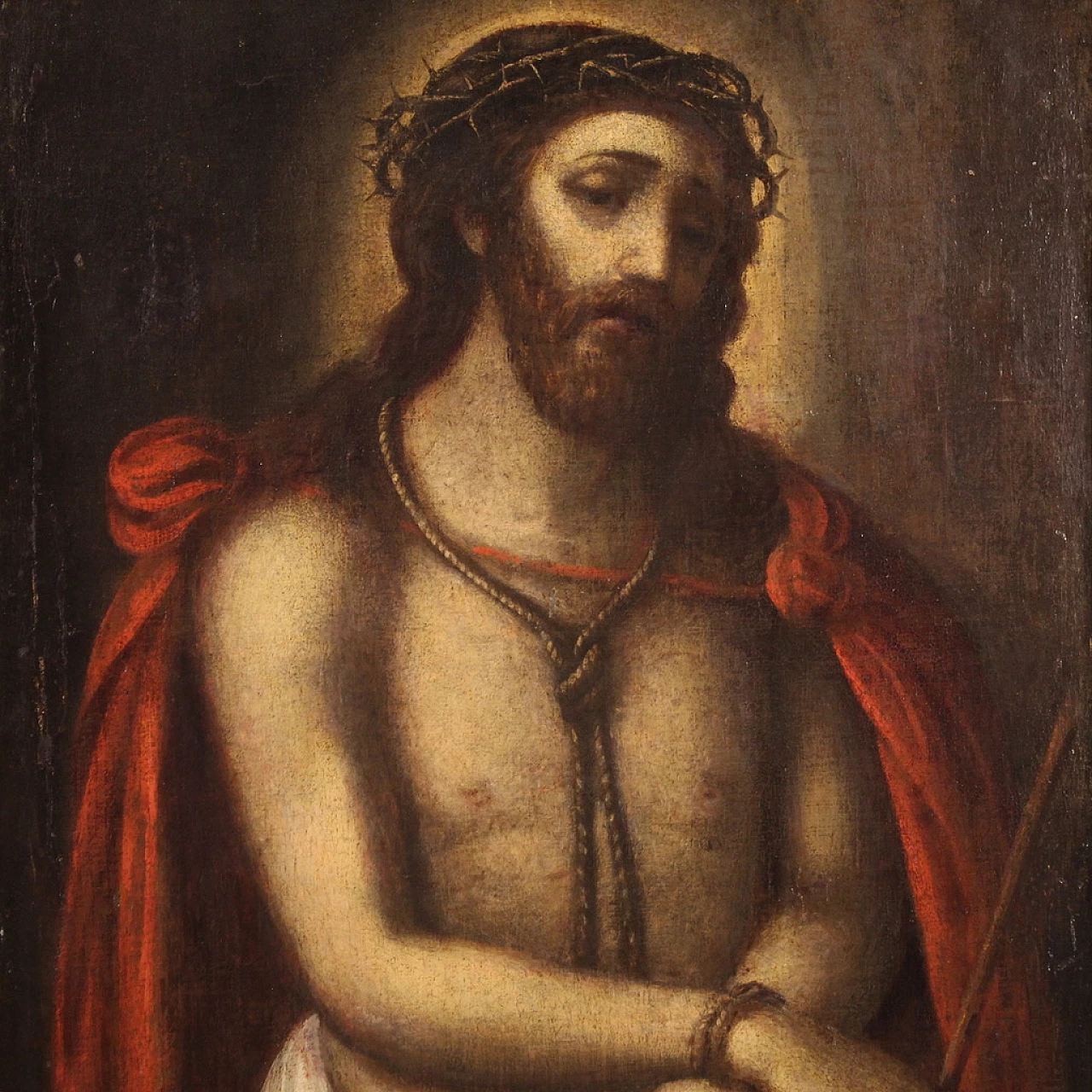 Dipinto di Ecce Homo, olio su tela, '600 2