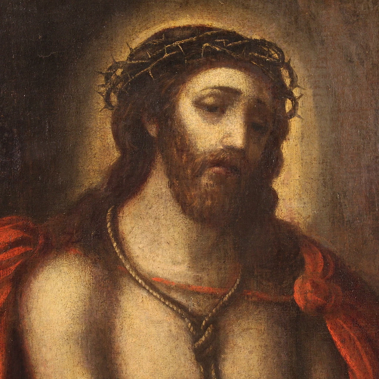 Dipinto di Ecce Homo, olio su tela, '600 5
