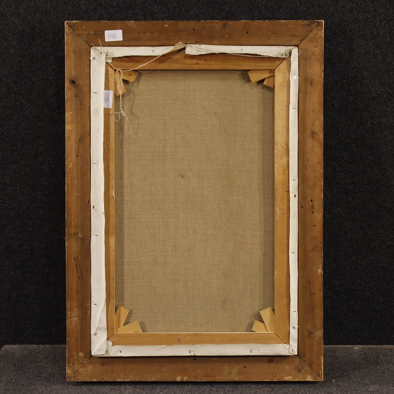 Dutch Impressionist-style painting of a view of a cathedral, oil on canvas, 1960s 5