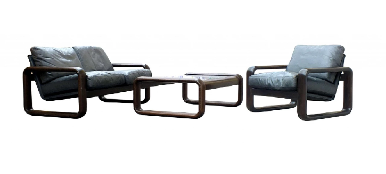 Hombre sofa, armchair and coffee table by Burkhard Vogtherr for Rosenthal, 1970s 3