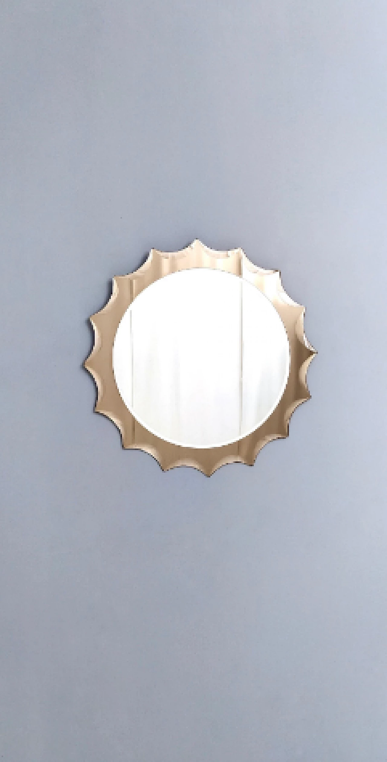 Sun-shaped wall mirror in the style of Cristal Art, 1970s 3