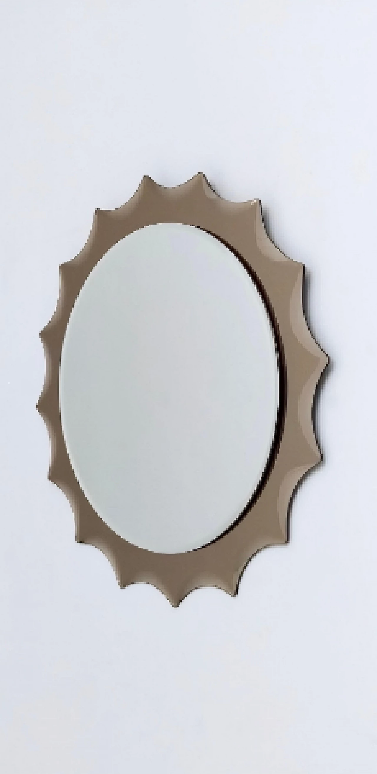 Sun-shaped wall mirror in the style of Cristal Art, 1970s 4