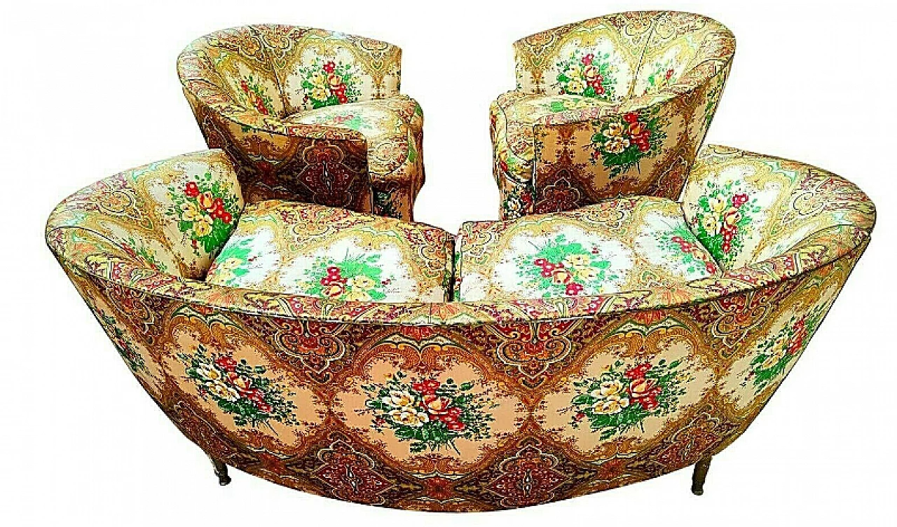 Coppia di poltrone e divano di Gio Ponti per Casa & Giardino, anni '40 6