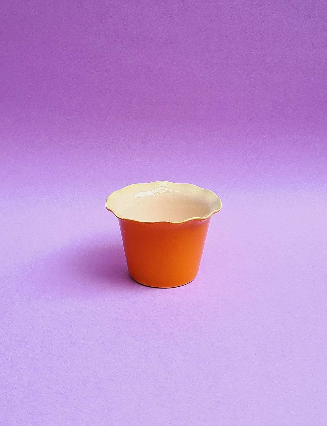 Small orange ceramic vase by Pozzi Ceramiche Gallarate, 1950s 1