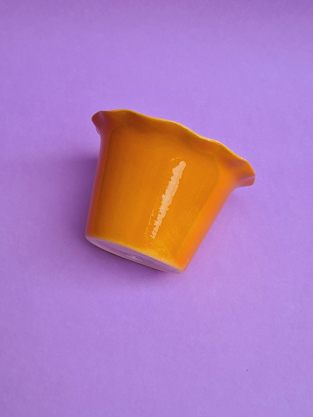 Vasetto in ceramica arancione di Pozzi Ceramiche Gallarate, anni '50 3