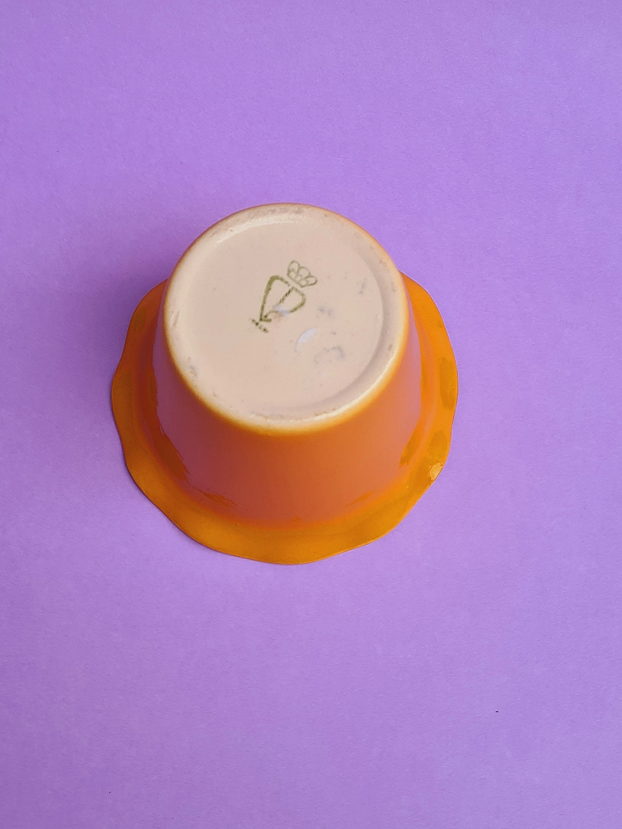 Vasetto in ceramica arancione di Pozzi Ceramiche Gallarate, anni '50 4