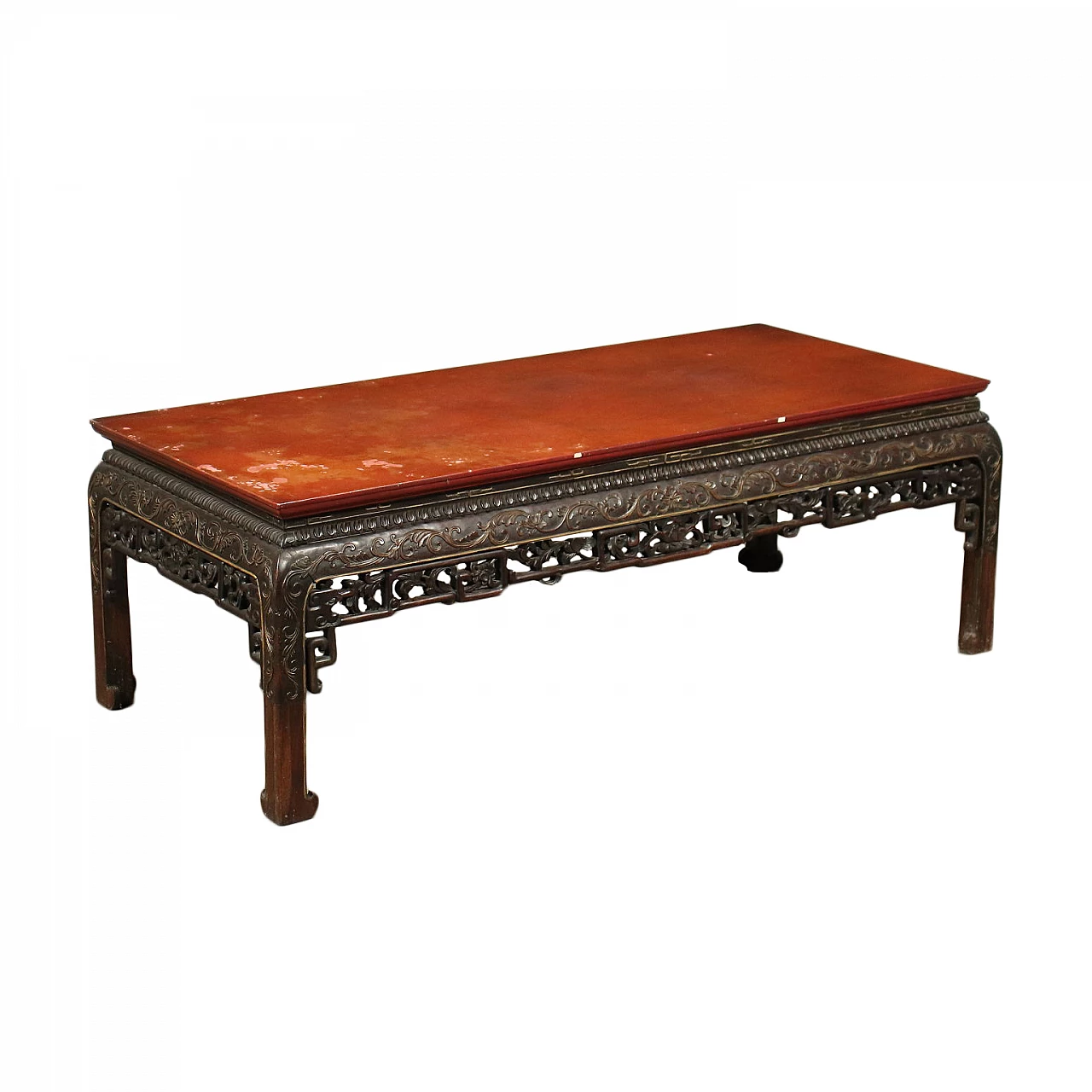 Oriental style coffee table with signature, 20th century 1