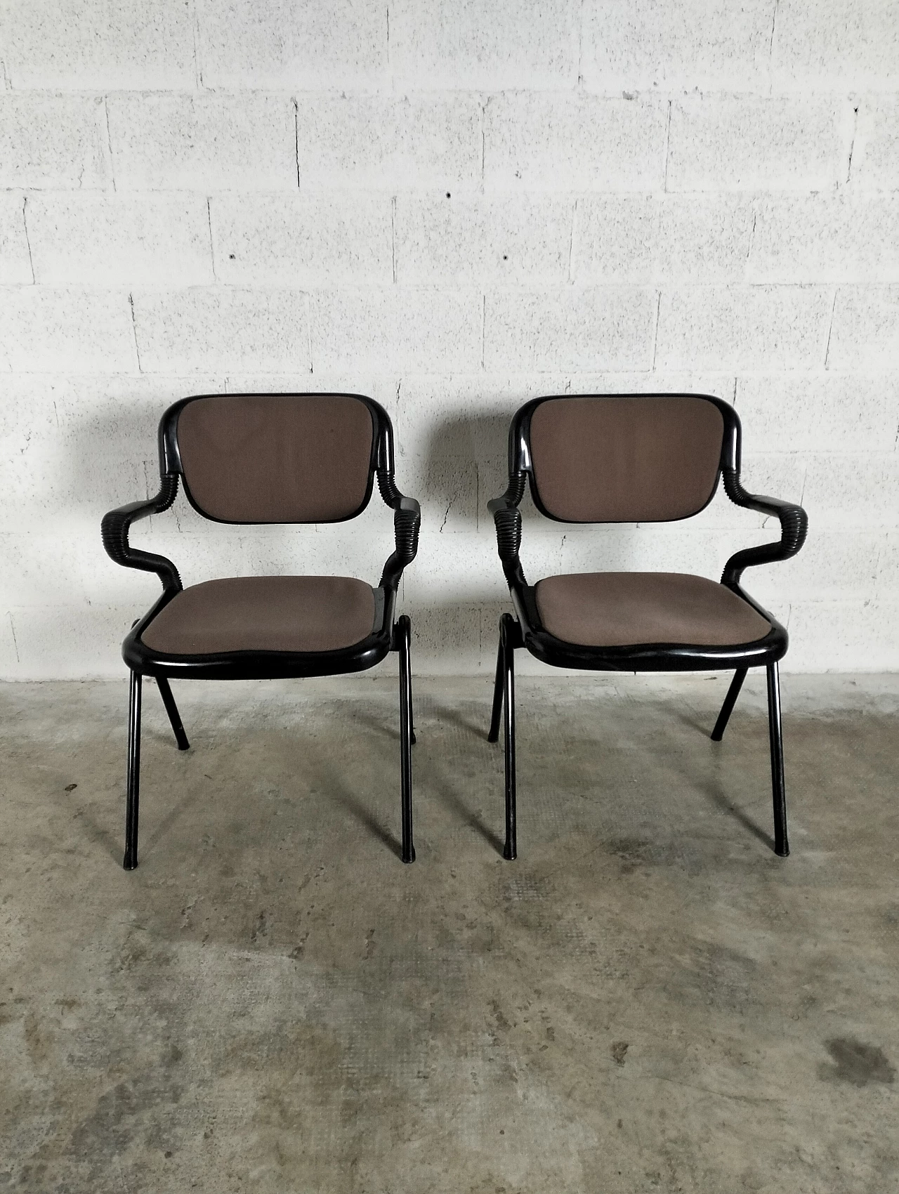 Pair of Vertebra armchairs by Ambasz and Piretti for OpenArk/Anonima Castelli, 1970s 7