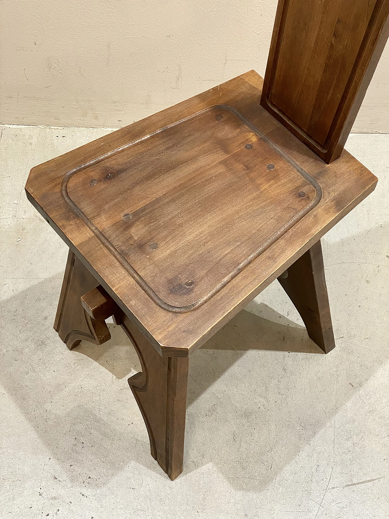 6 Walnut chairs, 1960s 3