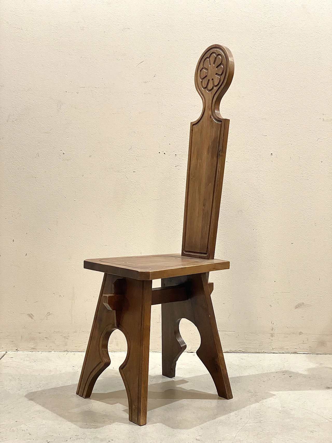 6 Walnut chairs, 1960s 5