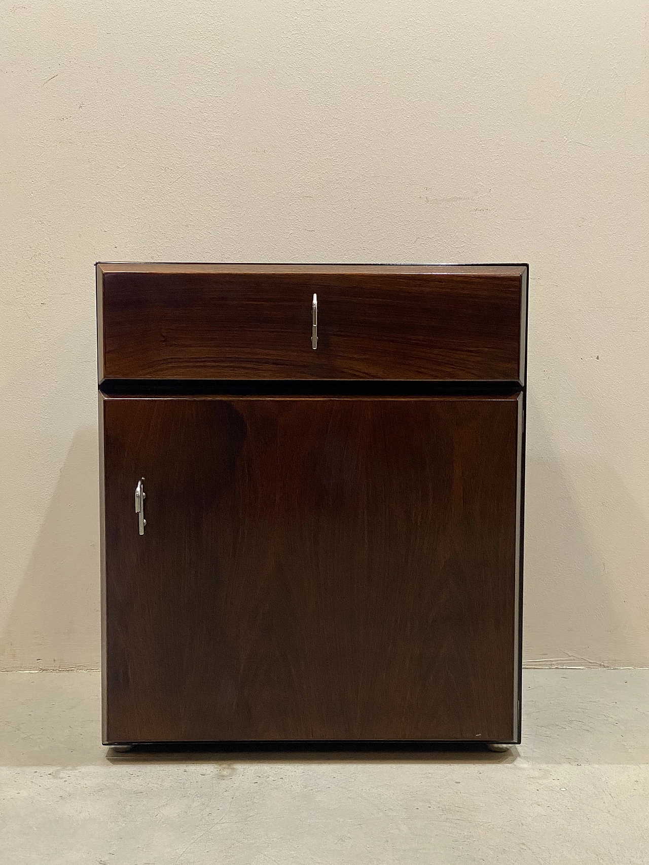 Credenza in palissandro e acciaio di Vittorio Introini per Saporiti, anni '70 1