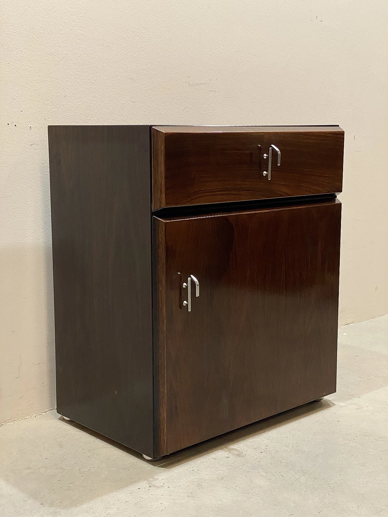 Credenza in palissandro e acciaio di Vittorio Introini per Saporiti, anni '70 2