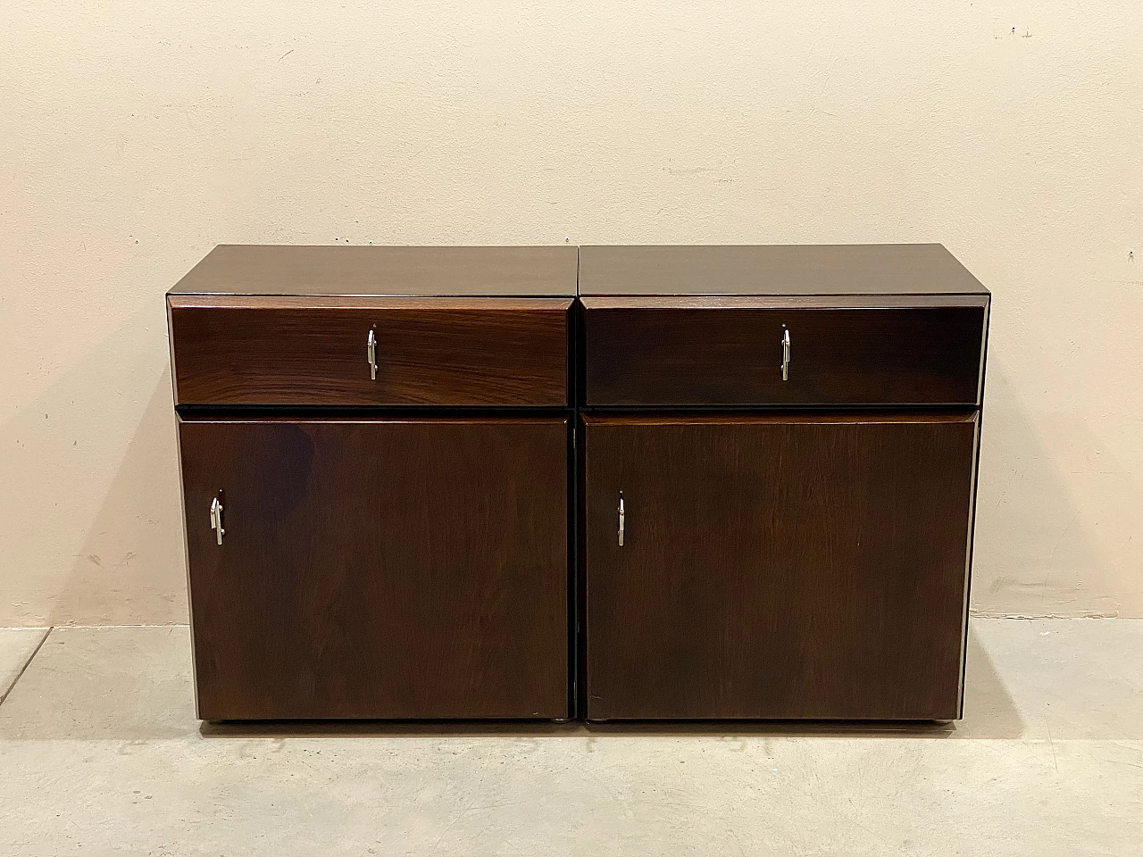 Credenza in palissandro e acciaio di Vittorio Introini per Saporiti, anni '70 7