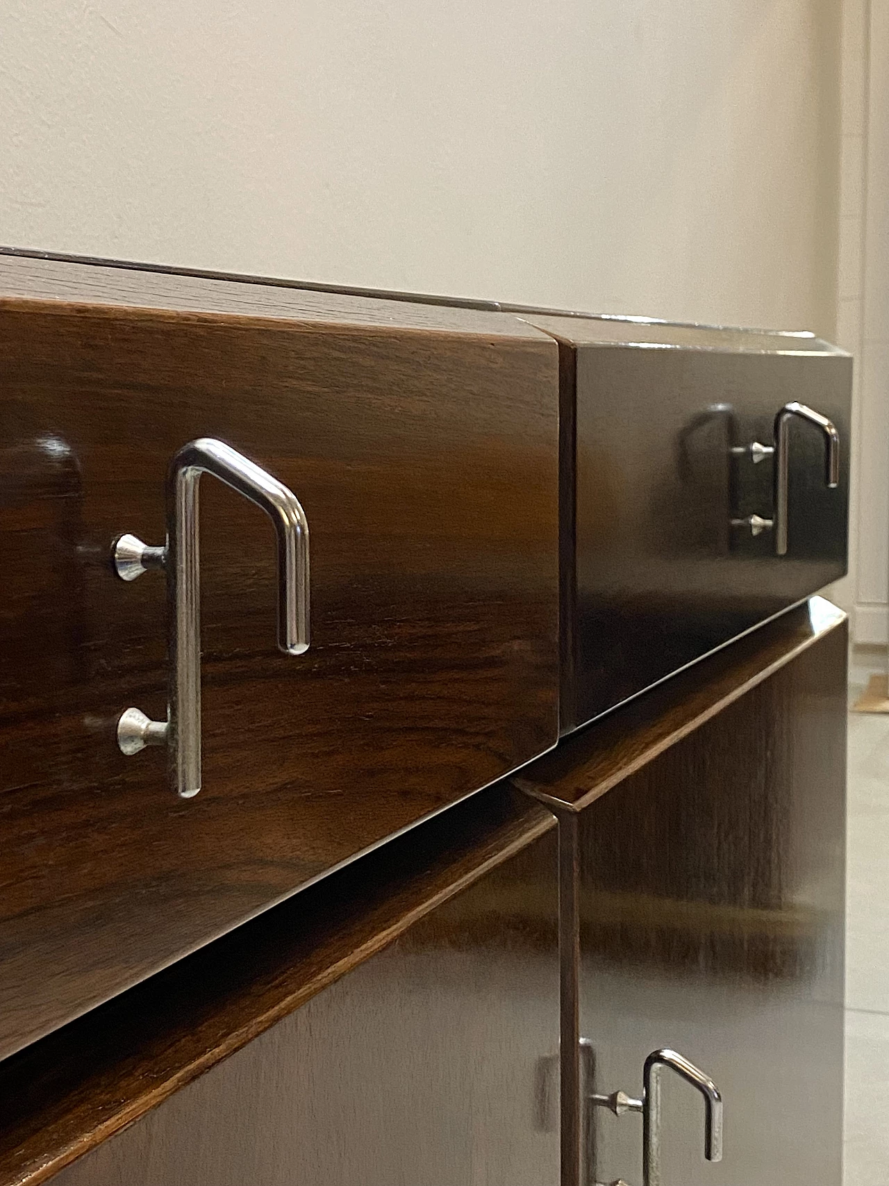 Rosewood and steel sideboard by Vittorio Introini for Saporiti, 1970s 12