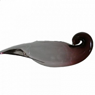 Statuette of a bird in Murano glass by Alfredo Barbini, 1970s
