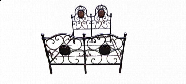 Iron double bed, early 20th century