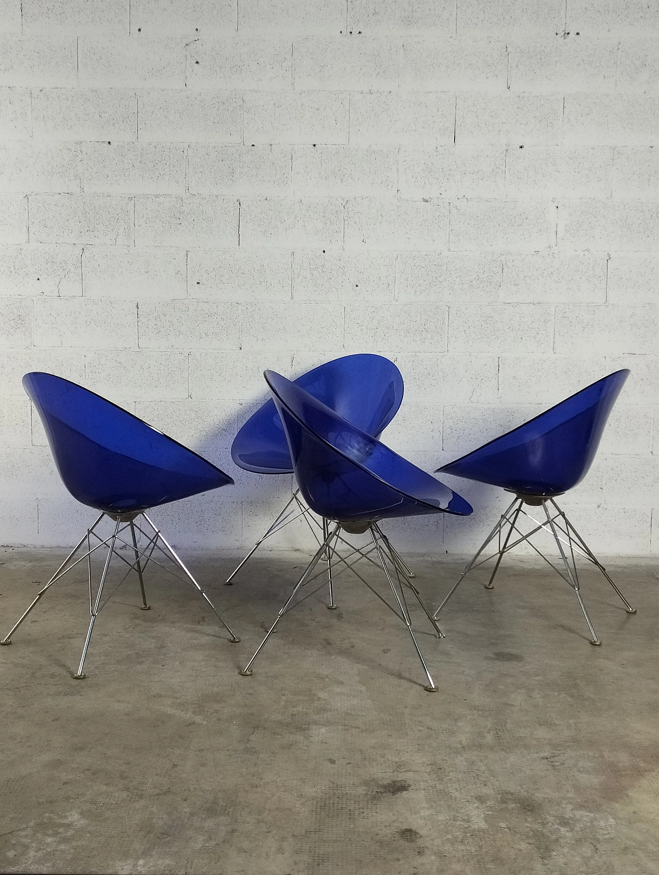 4 Eros chairs by Philippe Starck for Kartell, 1990s 2