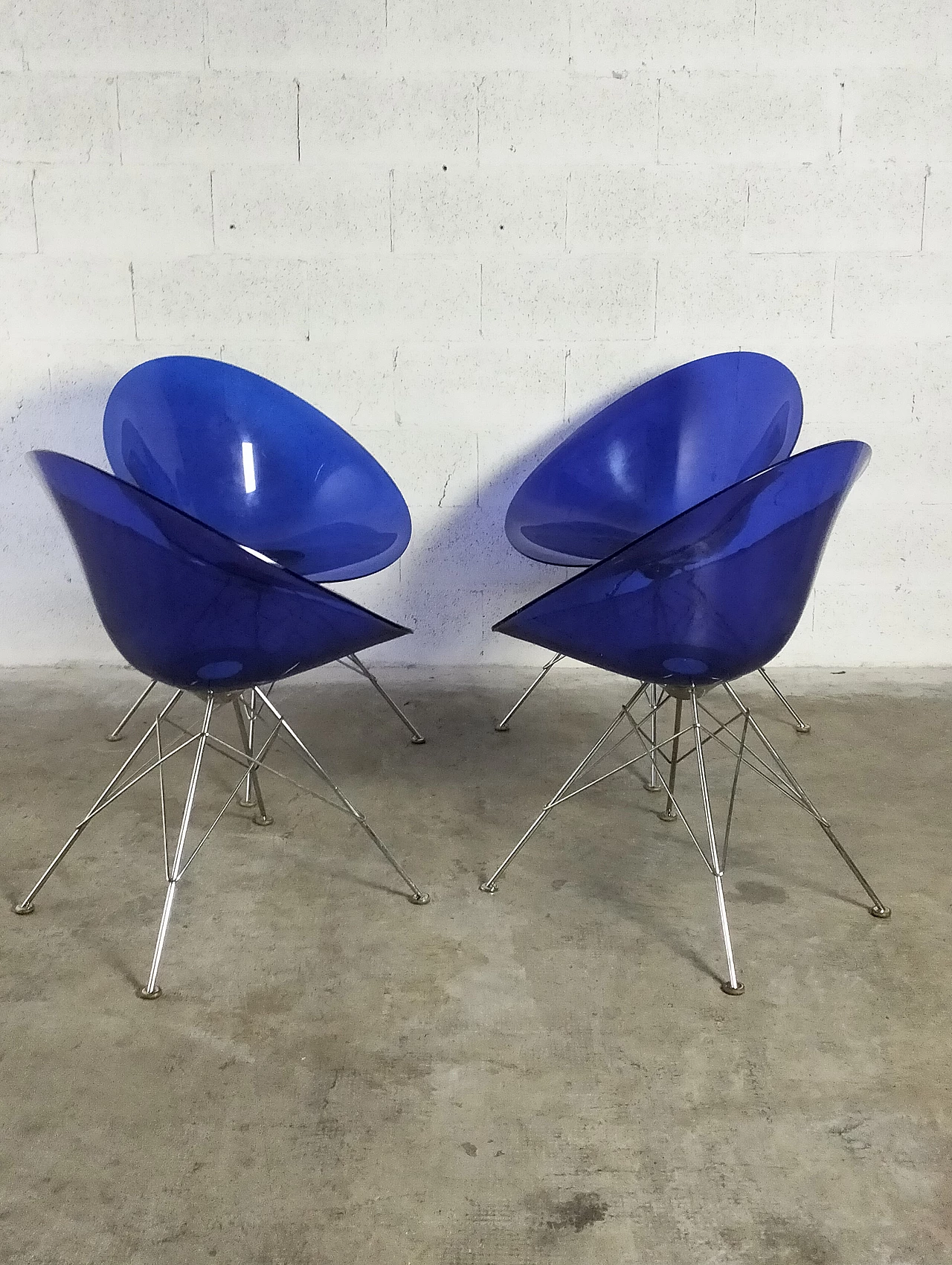 4 Eros chairs by Philippe Starck for Kartell, 1990s 9