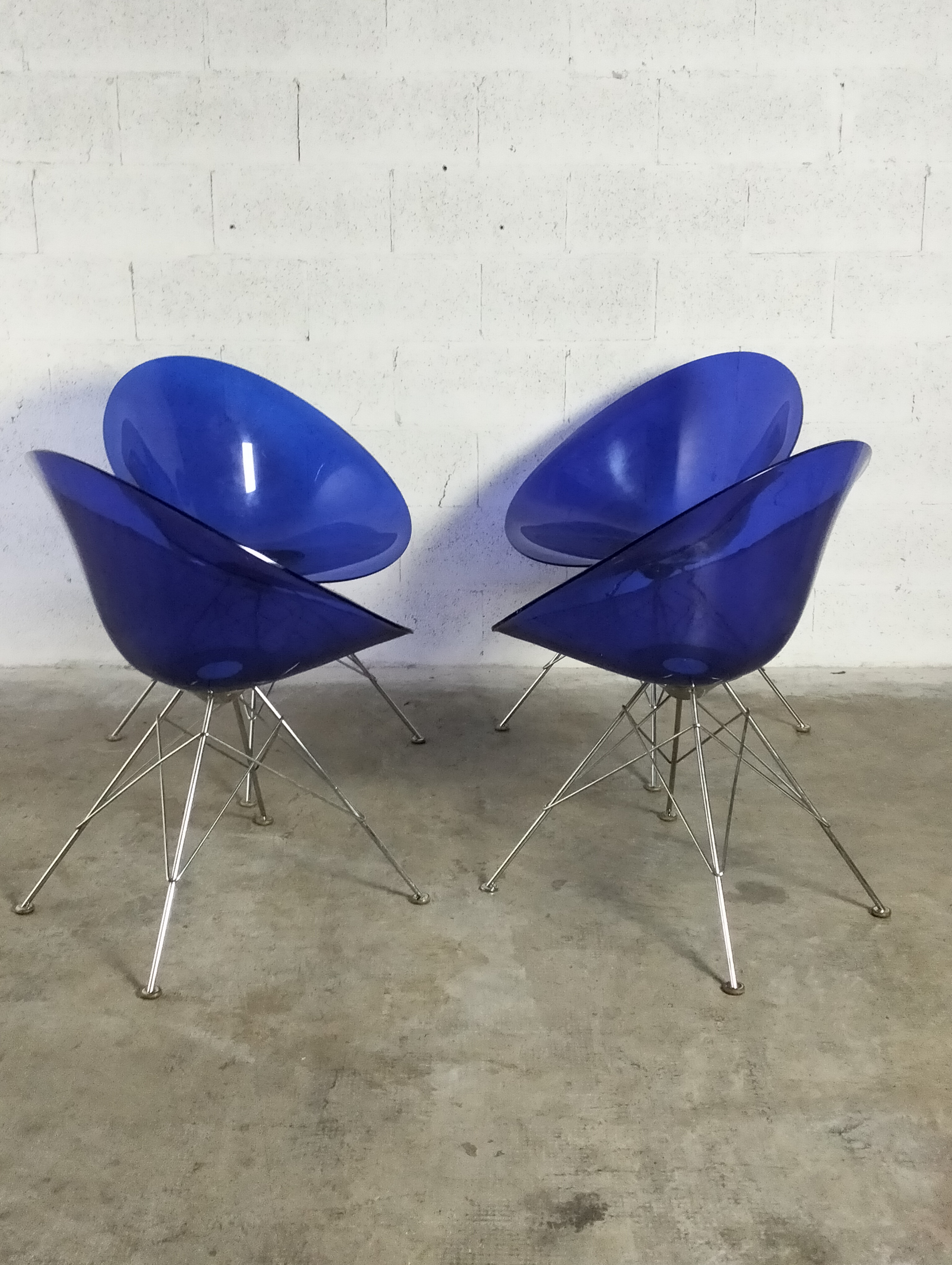 4 Eros chairs by Philippe Starck for Kartell, 1990s | intOndo
