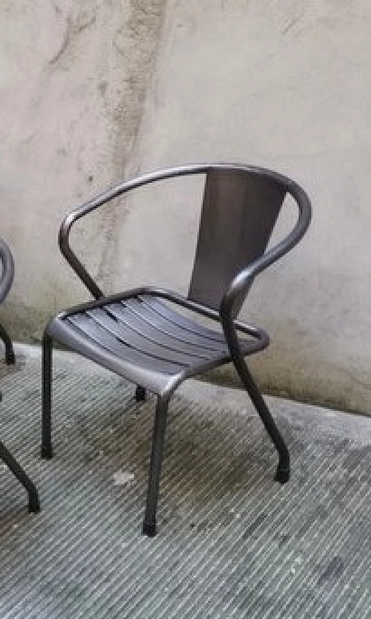 6 Iron T5 armchairs by Tolix, 1950s 5
