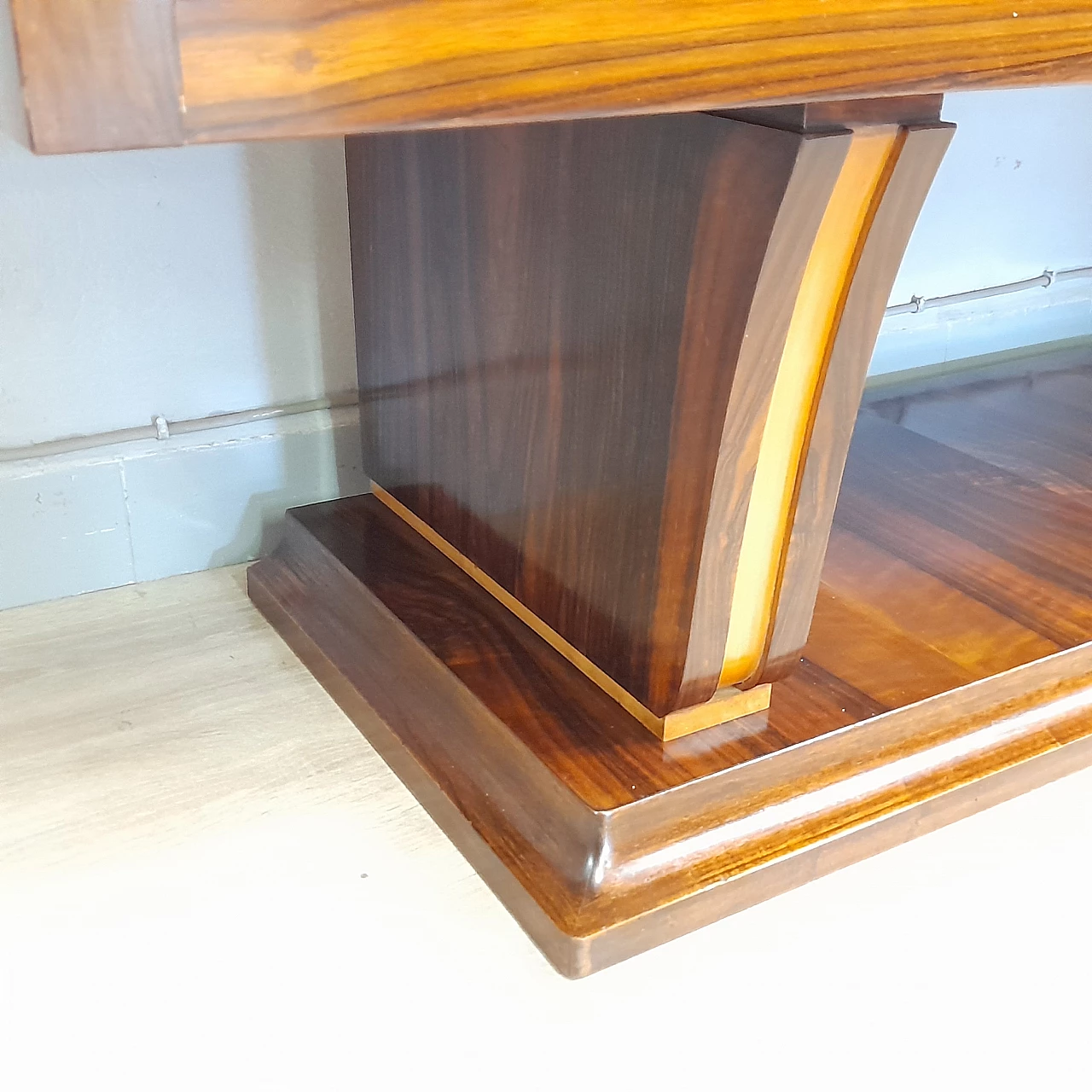 Art Deco sideboard in rosewood and parchment, 1940s 7