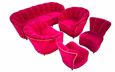4 Armchairs and sofa by Gio Ponti for Casa & Giardino, 1940s