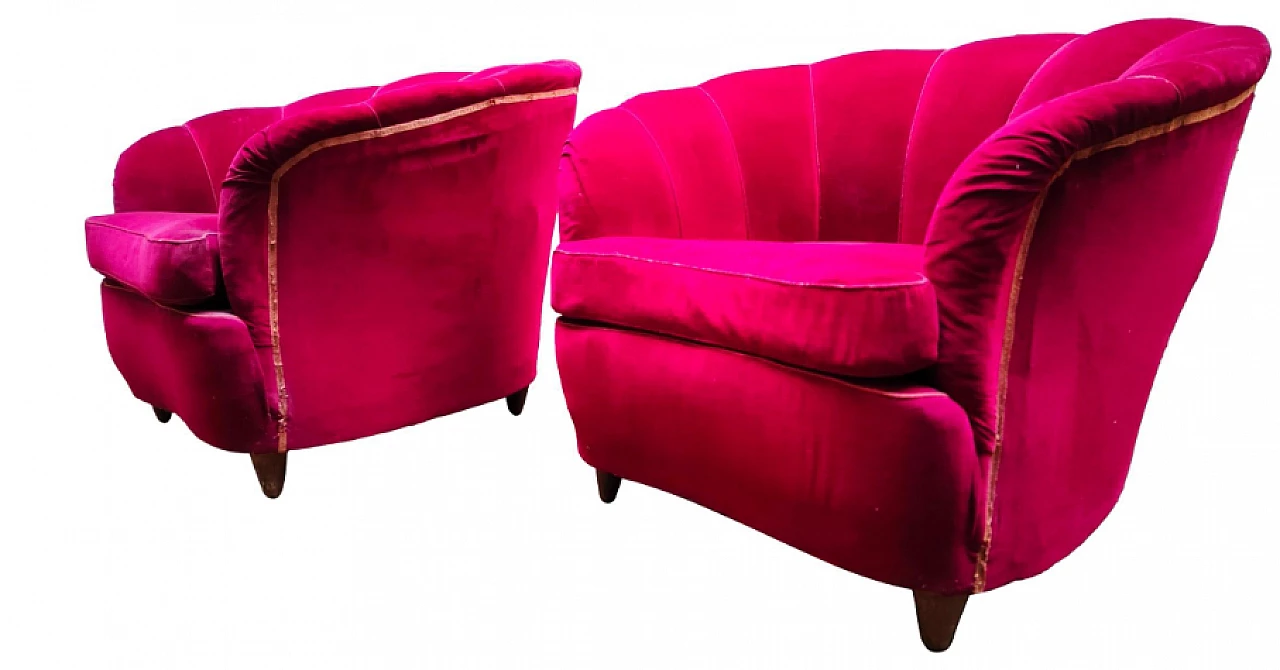 4 Armchairs and sofa by Gio Ponti for Casa & Giardino, 1940s 11