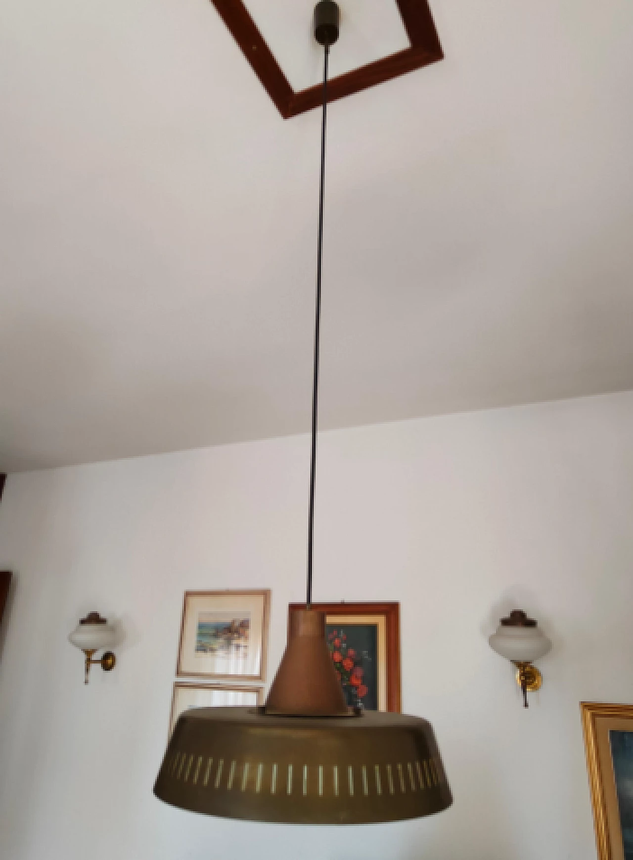 Lampada a sospensione 2233 di Max Ingrand per Fontana Arte, anni '60 10