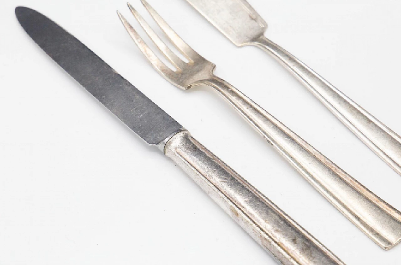 48 Silver-plated metal cutlery by Gio Ponti for Krupp, 1950s 9