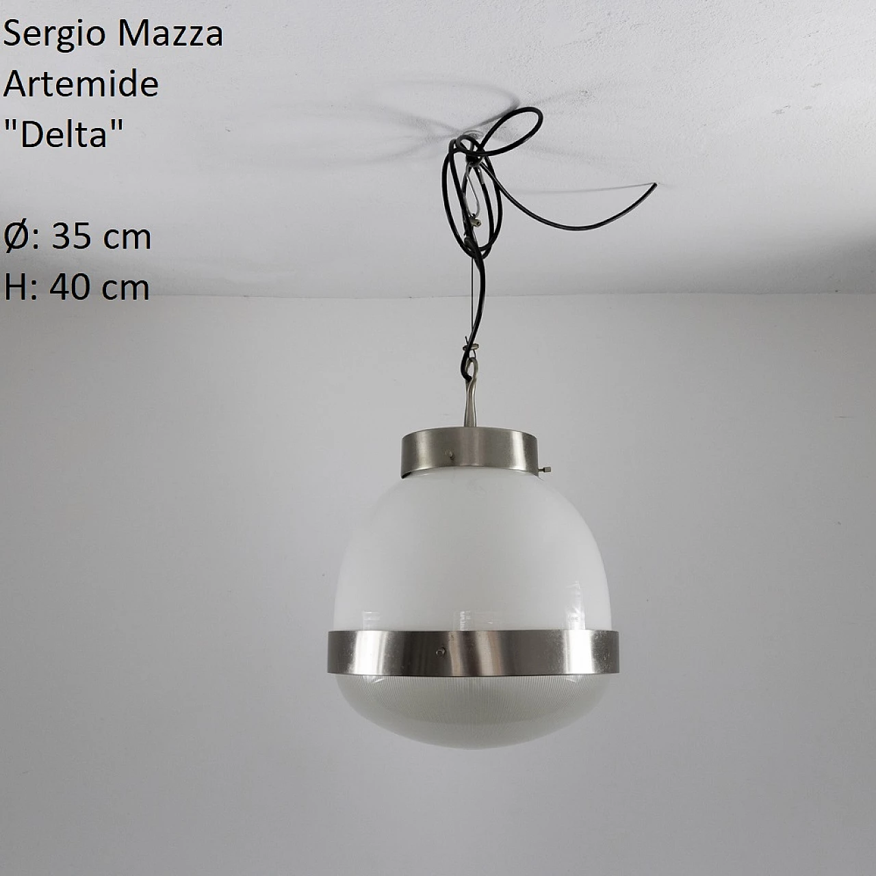 Lampadario Delta di Sergio Mazza per Artemide, anni '60 4