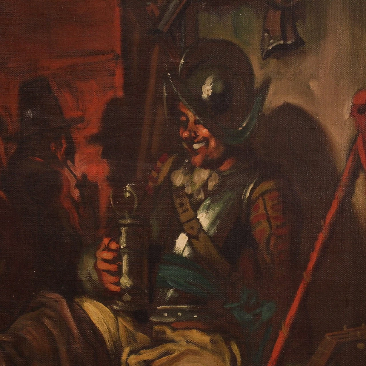 Mattia Traverso, tavern genre scene, oil painting on canvas 11